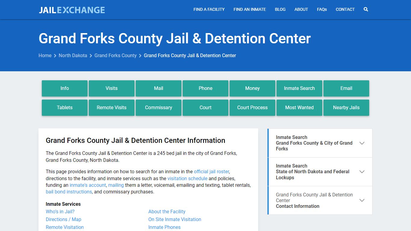 Grand Forks County Jail & Detention Center - Jail Exchange
